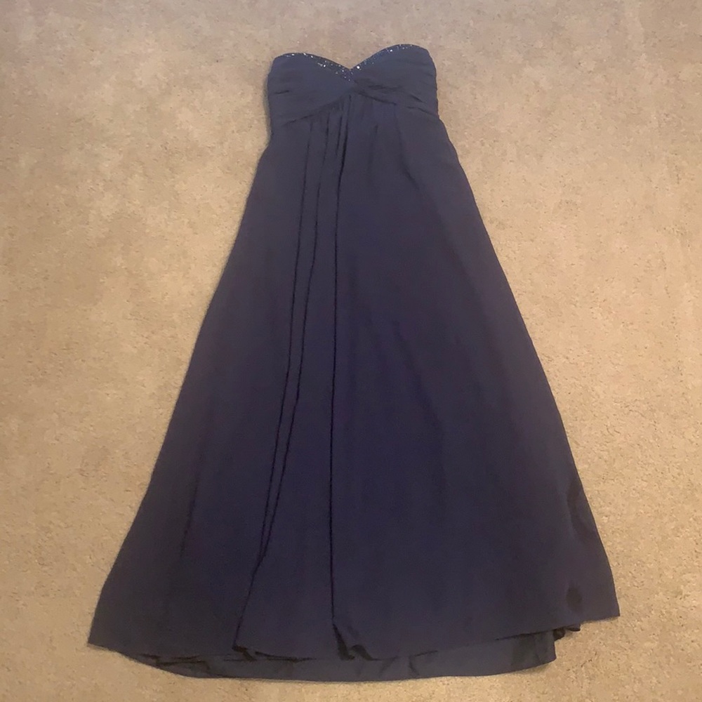 David’s Bridal Strapless Bridesmaid Dress